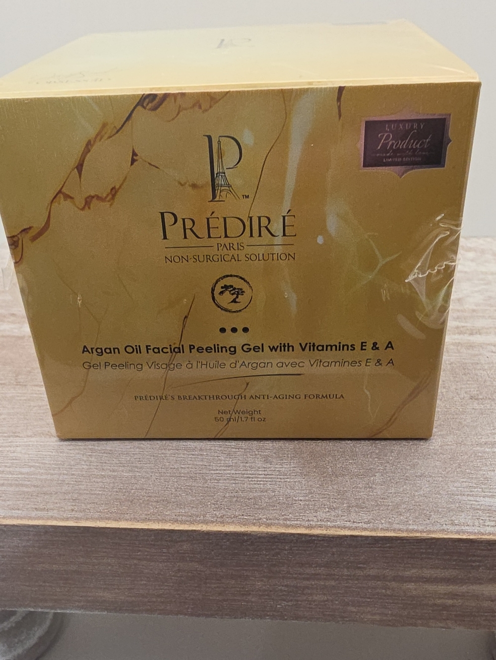 PREDIRE PARIS (Sealed) Argan Oil Facial Peeling Gel with Vitamins E & A - Gold